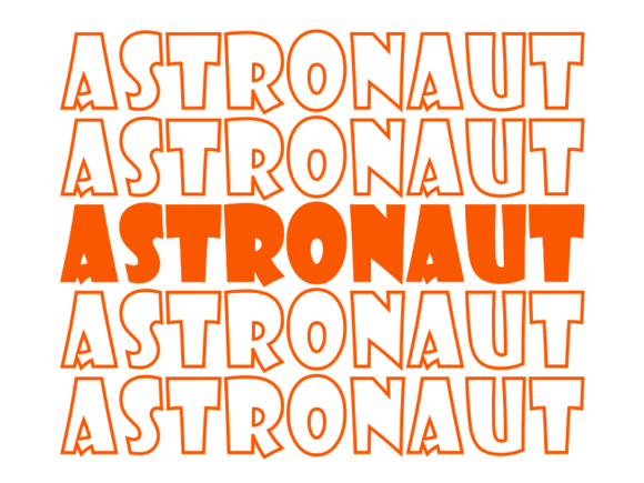 Astronaut Graphics for Print Templates
