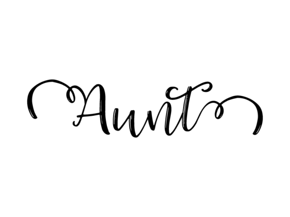 Aunt Lettering Graphics for Print Templates