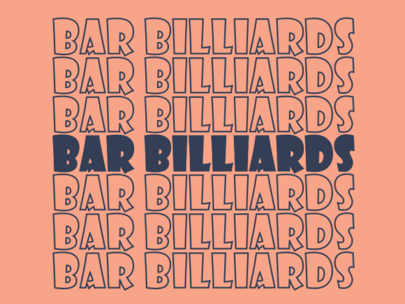 Bar Billiards Graphics for Print Templates