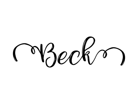 Beck Lettering Graphics for Print Templates
