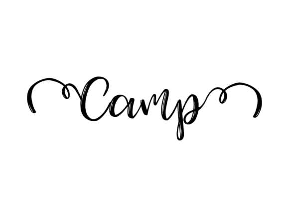 Camp Lettering Graphics for Print Templates