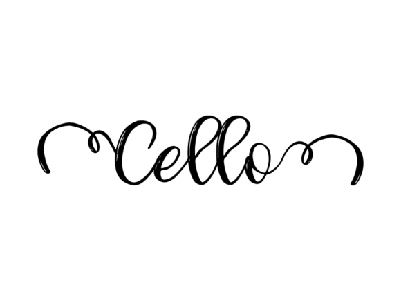 Cello Lettering Graphics for Print Templates