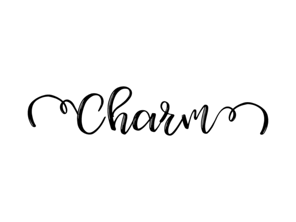 Charm Lettering Graphics for Print Templates