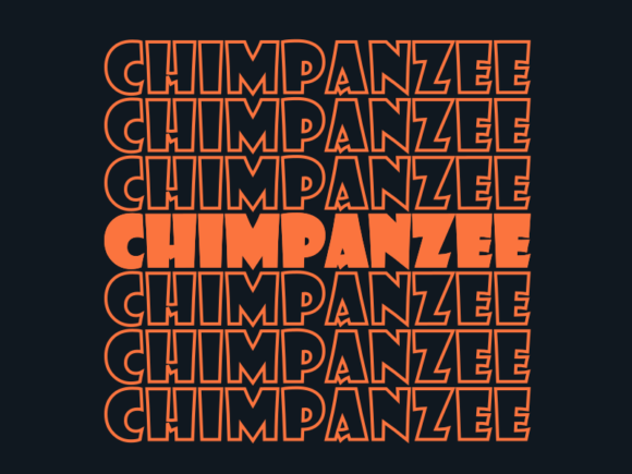 Chimpanzee Svg Cut File: A Graphic for Print Templates