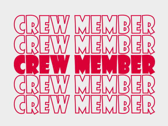 Crew Member Svg Cut File for Modern Print Templates
