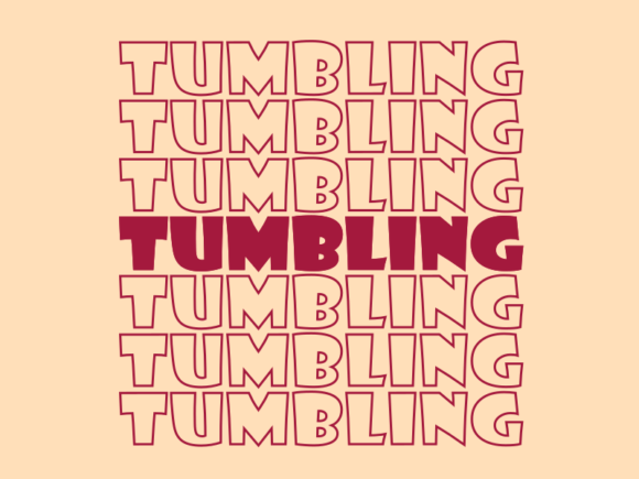 Tumbling Svg Cut File Graphics for Print Templates