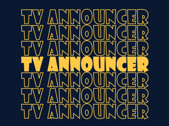 Tv Announcer Graphics for Print Templates