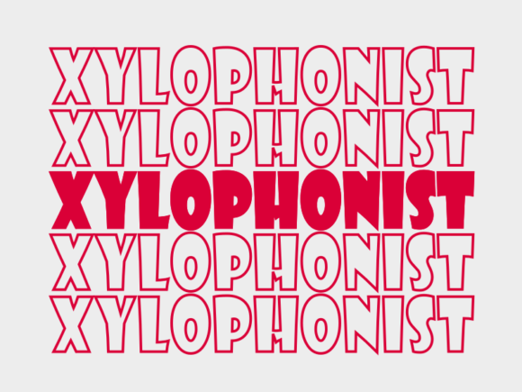 Xylophonist Svg Cut File Graphics for Print Templates